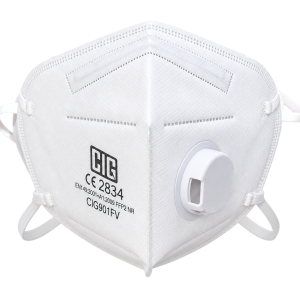 CIG901FV FFP2 NR valved filtering half mask (white straps)